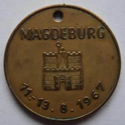  DDR Medaille Zentrales Sport Kulturfest der Deutschen Post - Magdeburg 1967