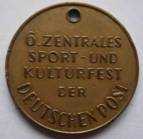  DDR Medaille Zentrales Sport Kulturfest der Deutschen Post - Magdeburg 1967