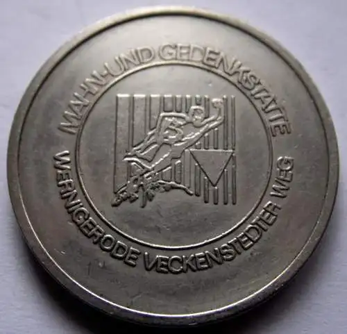 DDR Medaille Wernigerode Rathaus Mahn-und Gedenkstätte Veckenstedter Weg 