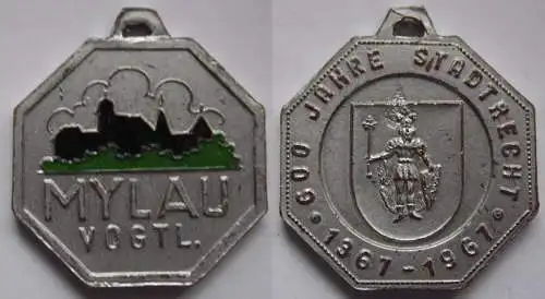 DDR Medaille Mylau 600 Jahre Stadtrecht 1367 - 1967