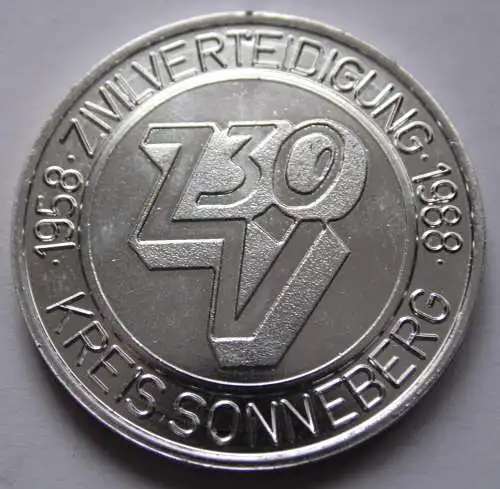 DDR Medaille Kreis Sonneberg 30 Jahre Zivilverteidigung 1958 - 1988 