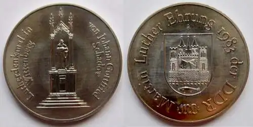 DDR Medaille Lutherdenkmal in Wittenberg 1983