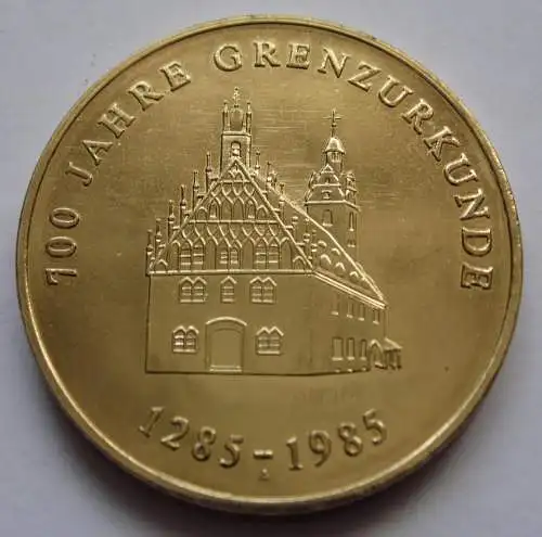 DDR Medaille Fürstenwalde (Spree) 700 Jahre Grenzurkunde 1285 - 1985