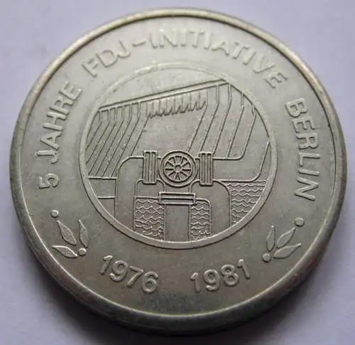 DDR Medaille Zentrales Jugendobjekt FDJ