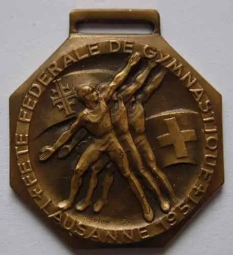 Schweiz Sportmedaille Fete Federale de Gymnastique Lausanne 1951