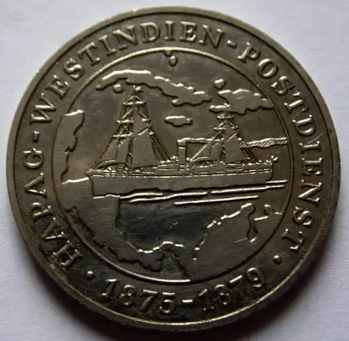  Medaille Hamburg HAPAG Westindien – Postdienst 1875 – 1879