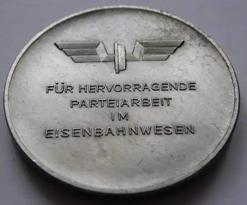  DDR Medaille Für Hervorragende Parteiarbeit im Eisenbahnwesen