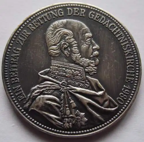 Medaille Berlin 1980 Spendenmedaille für einen Beitrag zur Rettung der Gedächtniskirche