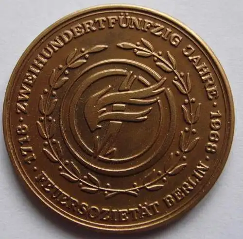 Medaille Zweihundertfünfzig Jahre Feuersozietät Berlin 1718-1968
