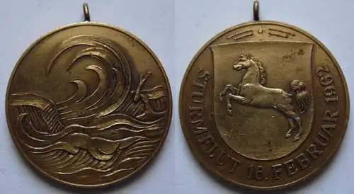 Medaille Niedersachsen Sturmflut 16 Februar 1962