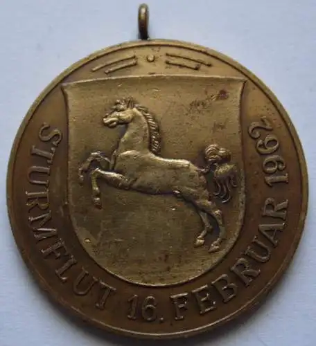 Medaille Niedersachsen Sturmflut 16 Februar 1962