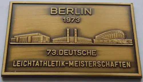 Medaille Berlin 1973 73. Deutsche Leichtathletik-Meisterschaften