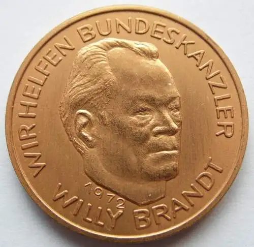 Wahl Jeton 1972 Hamburg wählt Sozialdemokraten