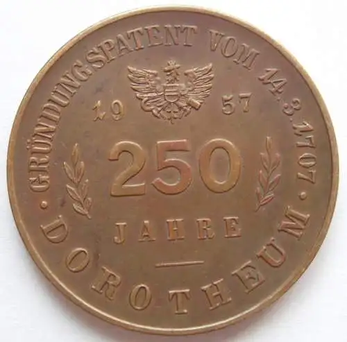 Österreich Medaille 250 Jahre Dorotheum 1707 – 1957