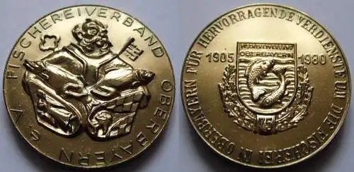 Medaille Fischereiverband Oberbayern / Für Hervorragende Verdienste um die Fischerei in Oberbayern 