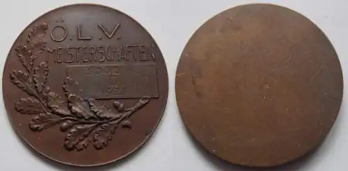  Österreich Medaille 1927 Österreichischer Leichtathletik Verband (Ö.L.V.) Maisterschaften 5000-Meter-Lauf Platz III