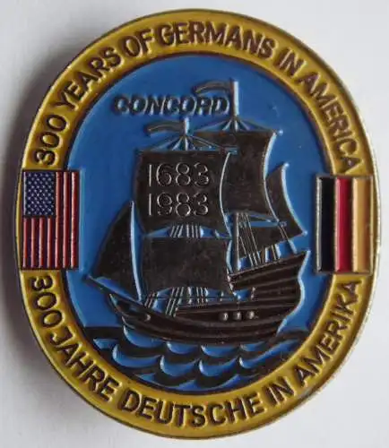 Abzeichen 300 Jahre Deutsche in Amerika 1683 – 1983