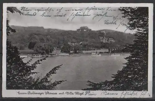 [Ansichtskarte] AK Essen, Baldeneyer Stausee mit Villa Hügel. 