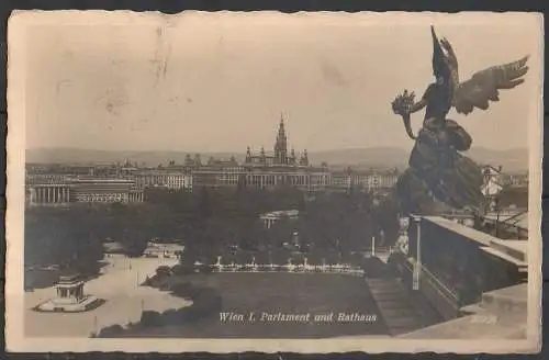 [Ansichtskarte] AK Wien, I. Parlament und Rathaus. 