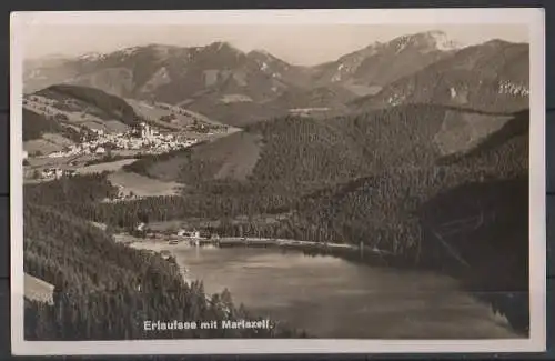 [Ansichtskarte] AK Erlaufsee mit Mariazell, gelaufen. 