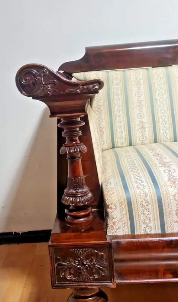 Biedermeier Sofa Antik ca. 1840 4