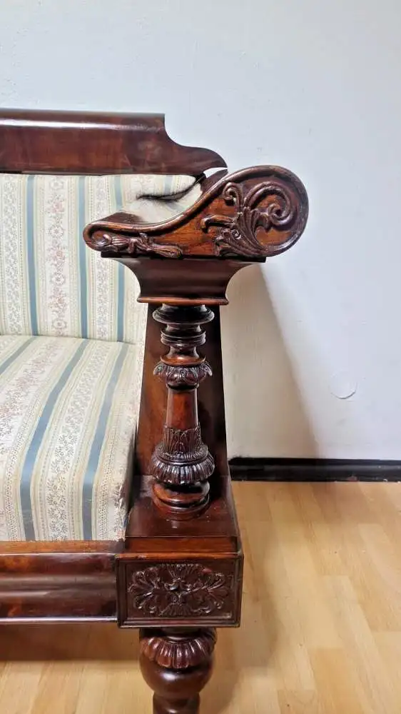 Biedermeier Sofa Antik ca. 1840 9