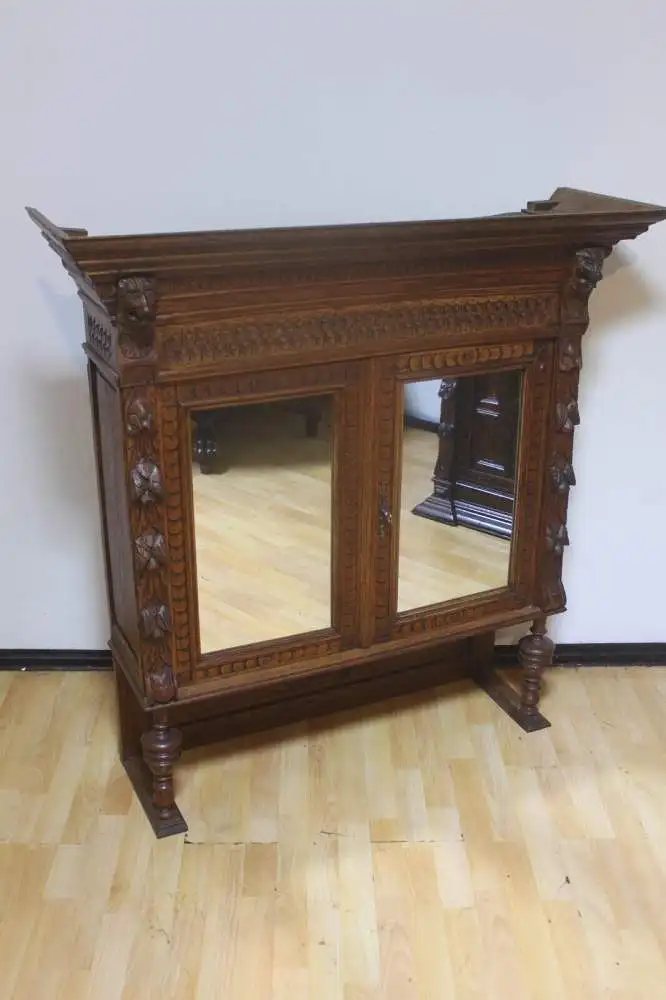 Antik Aufsatzschrank Hängeschrank ca 1900 Jh. 2