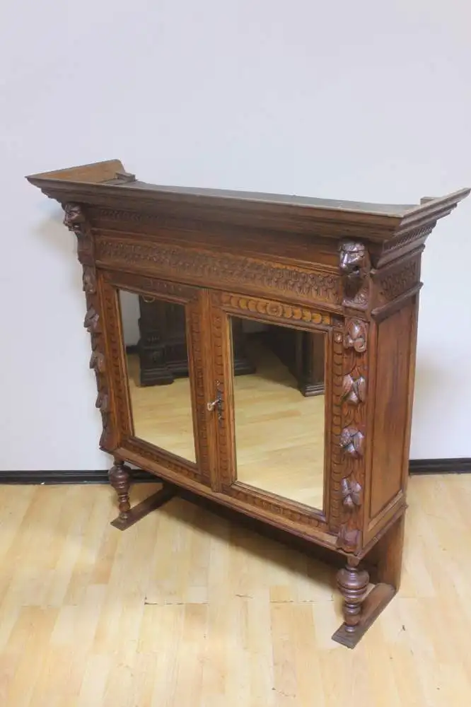 Antik Aufsatzschrank Hängeschrank ca 1900 Jh. 8