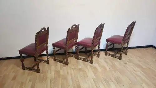 4  Esszimmerstühle Set Jagdstühle   Küchenstühle Gründer  Antik ca. 1900 Jh.