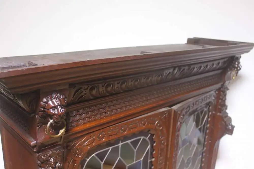 Antik Aufsatzschrank Hängeschrank ca 1900 Jh. 17