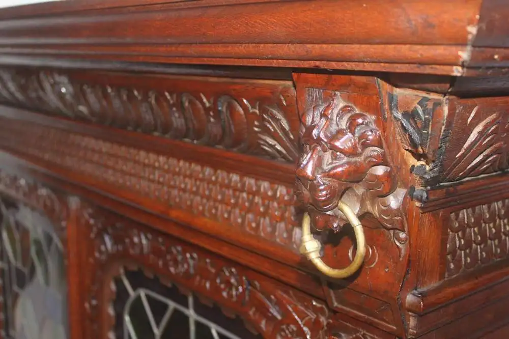 Antik Aufsatzschrank Hängeschrank ca 1900 Jh. 3