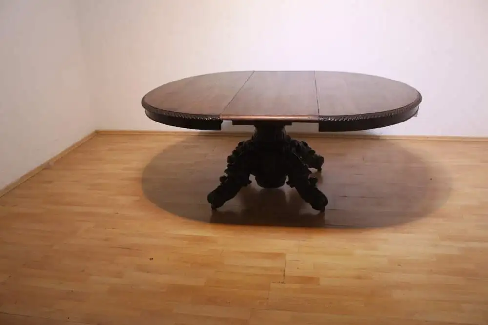 Antik Jagdzimmer Tafeltisch Salontisch Kulissentisch Esszimmer  ca. 1880 10