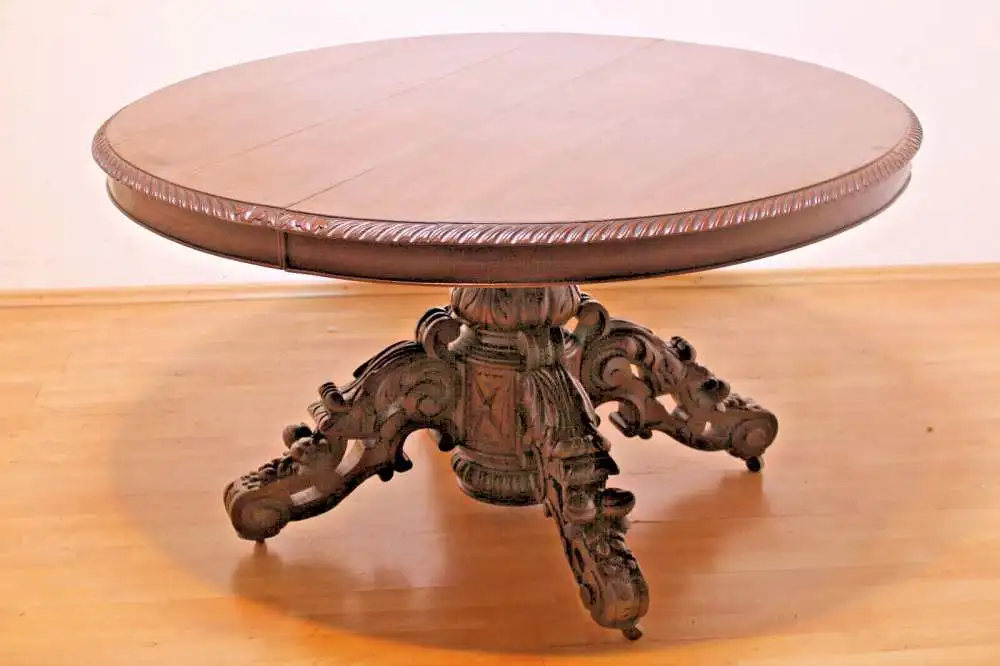 Antik Jagdzimmer Tafeltisch Salontisch Kulissentisch Esszimmer  ca. 1880 3