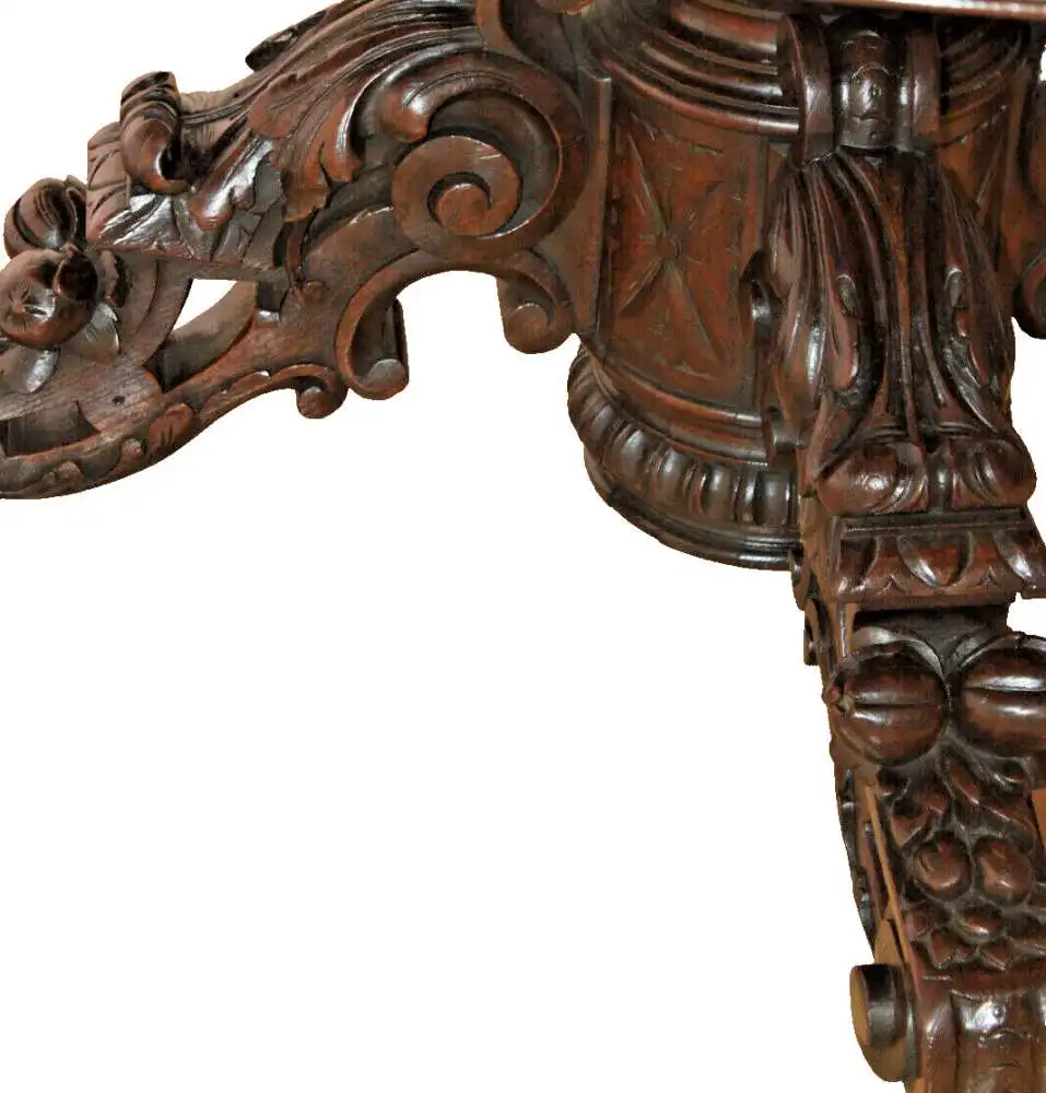 Antik Jagdzimmer Tafeltisch Salontisch Kulissentisch Esszimmer  ca. 1880 6