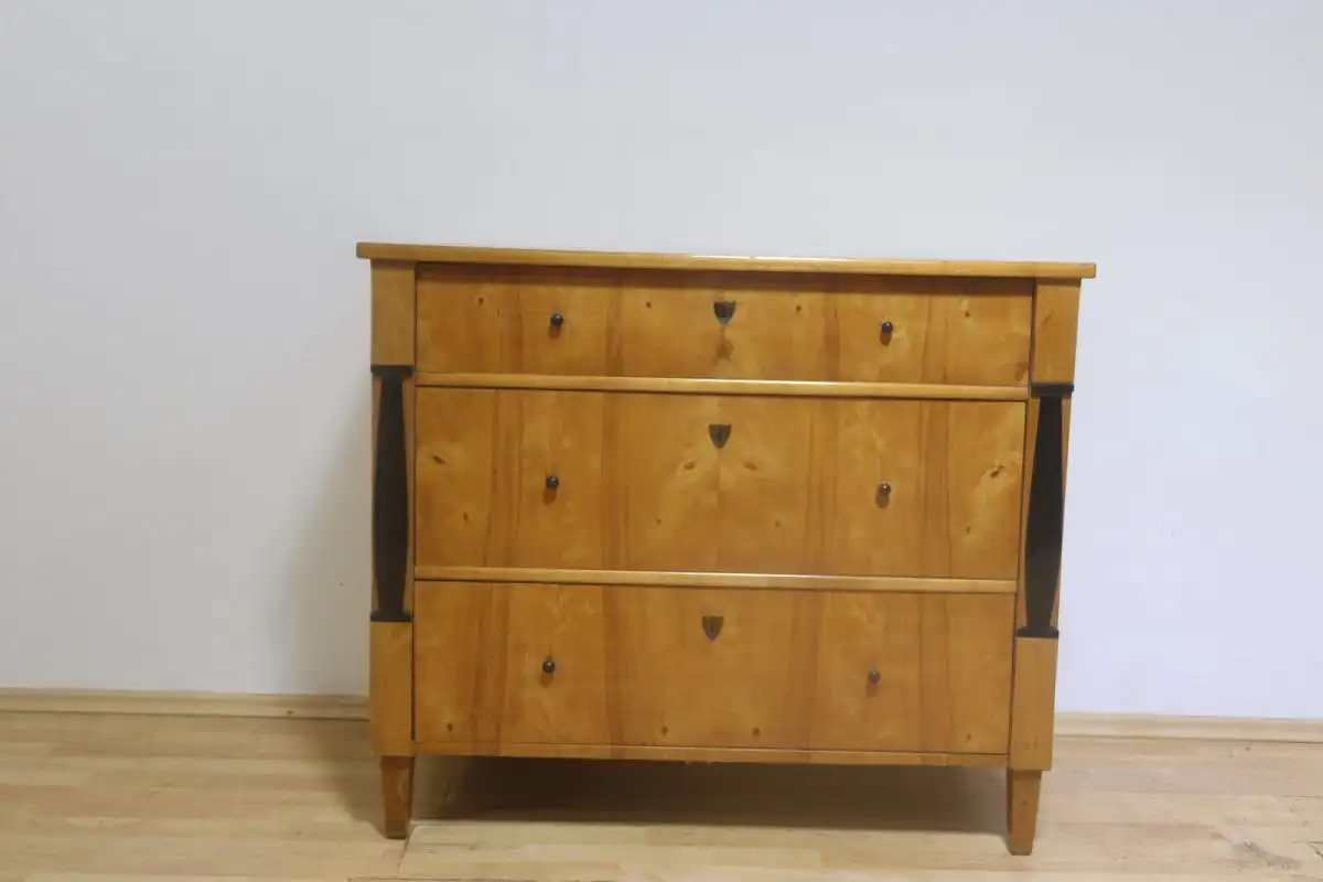 Biedermeier Kommode Anrichte  Antik um 1900 in Schellack poliert Hochglänzend 12