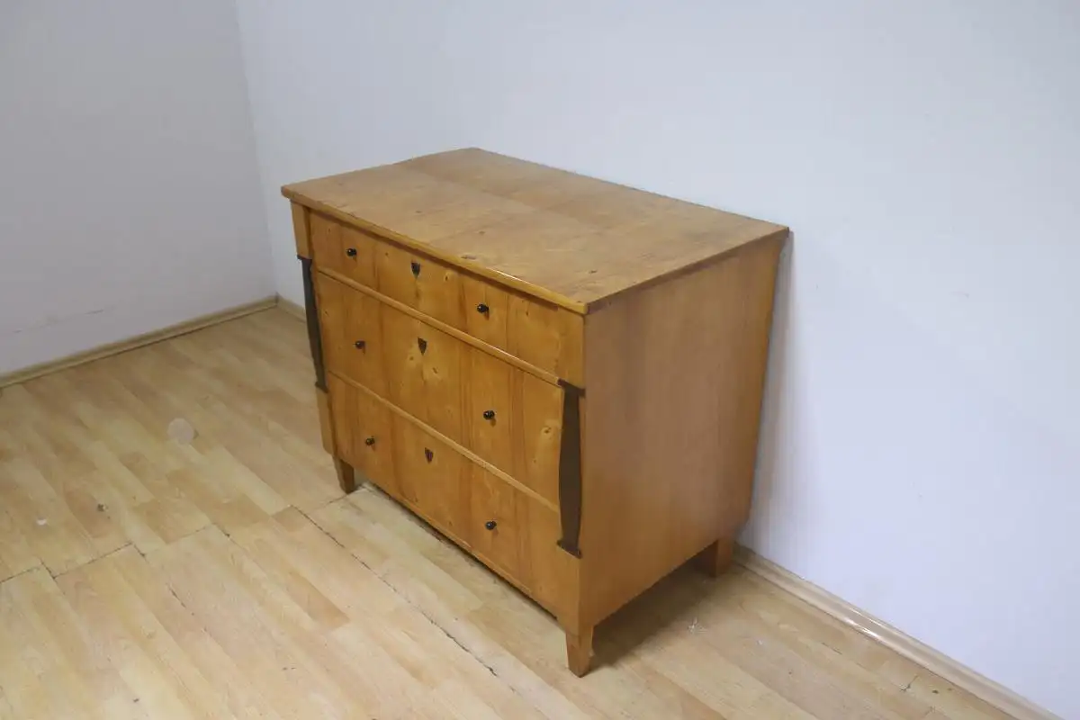 Biedermeier Kommode Anrichte  Antik um 1900 in Schellack poliert Hochglänzend 14