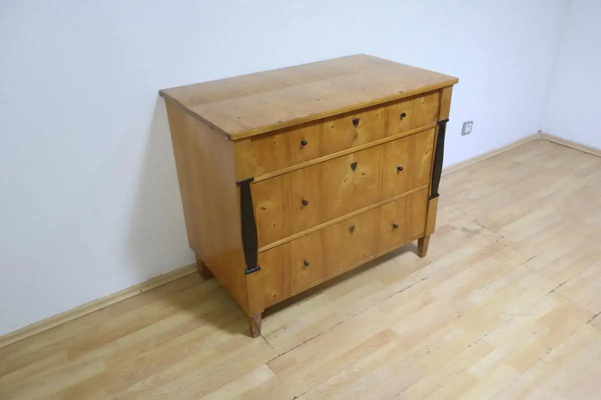 Biedermeier Kommode Anrichte  Antik um 1900 in Schellack poliert Hochglänzend 16