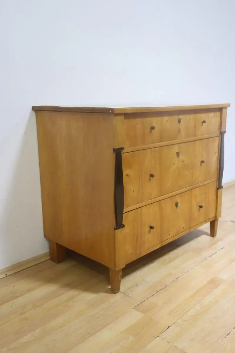 Biedermeier Kommode Anrichte  Antik um 1900 in Schellack poliert Hochglänzend 2