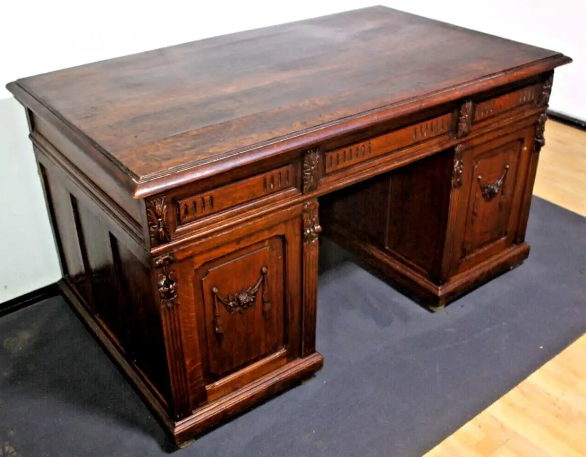 Antik  Schreibtisch Herrenzimmer Jugendstil ca.  1920 Jh. 1