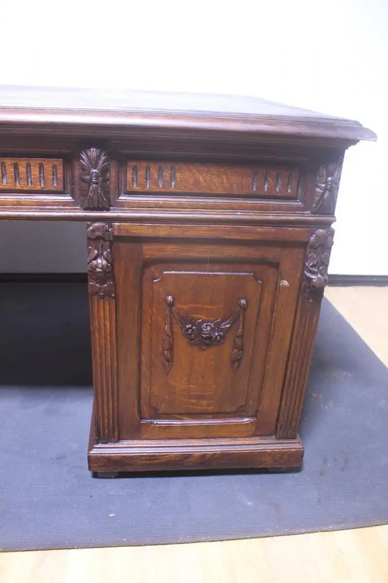 Antik  Schreibtisch Herrenzimmer Jugendstil ca.  1920 Jh. 18