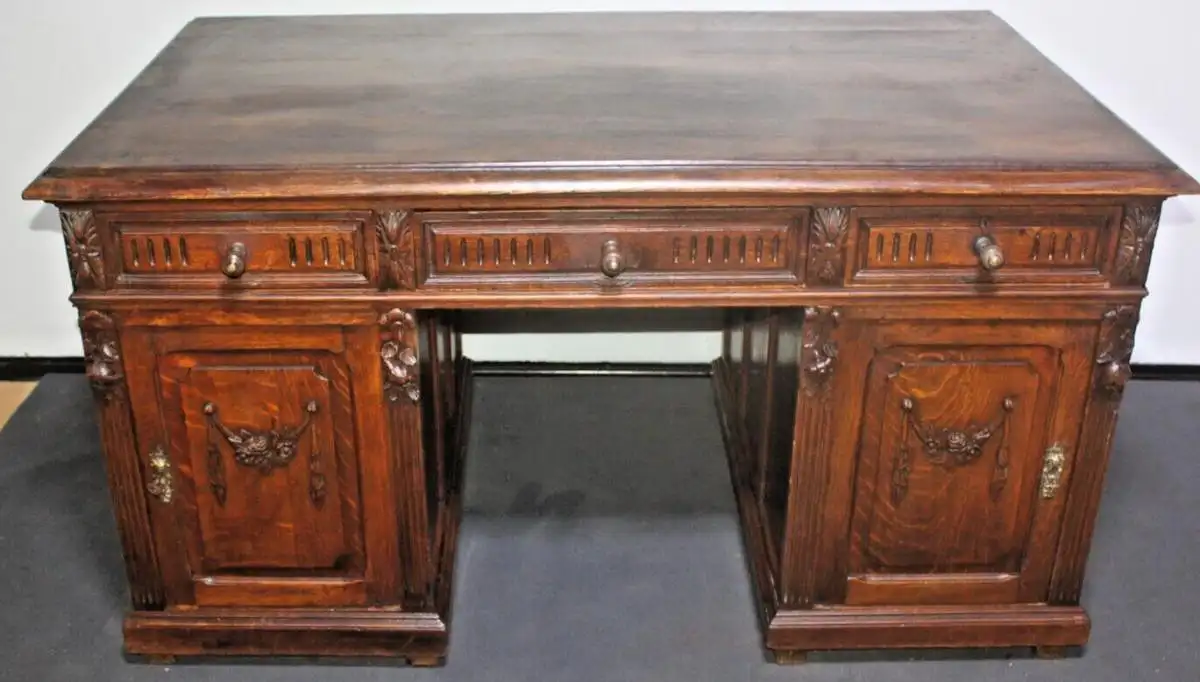 Antik  Schreibtisch Herrenzimmer Jugendstil ca.  1920 Jh. 2