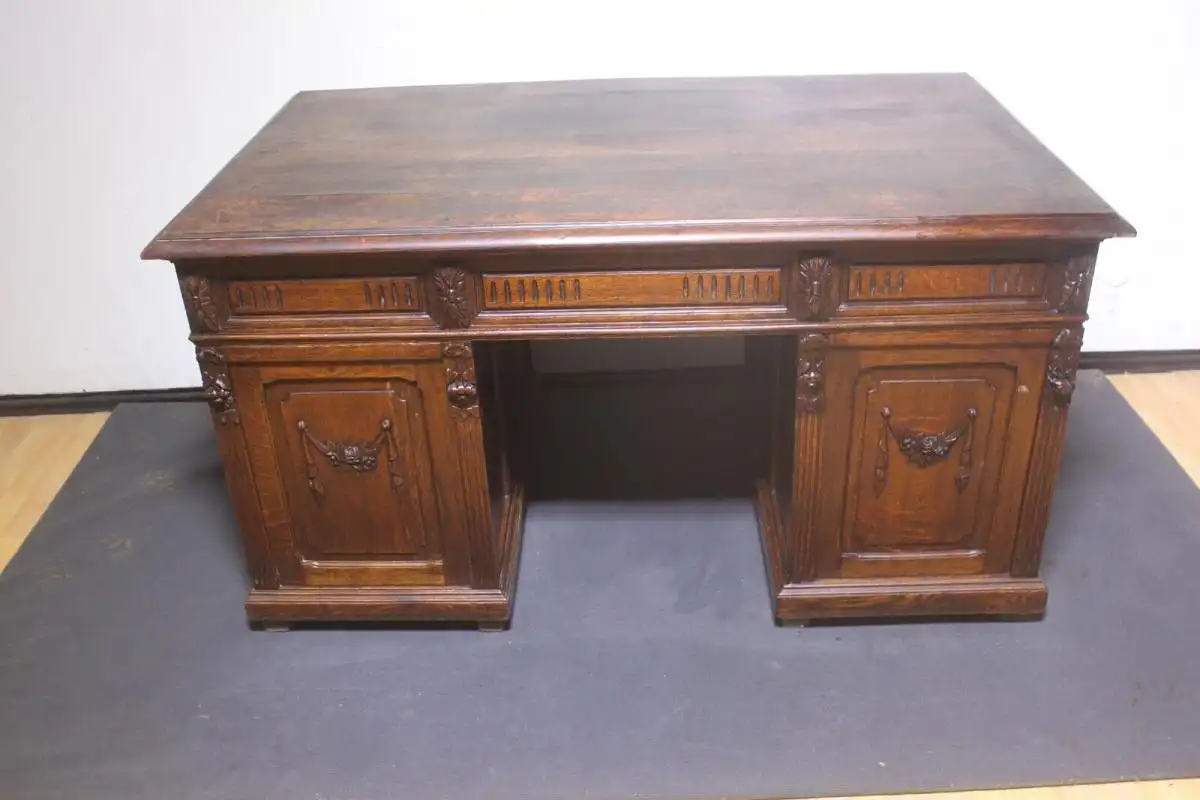 Antik  Schreibtisch Herrenzimmer Jugendstil ca.  1920 Jh. 21