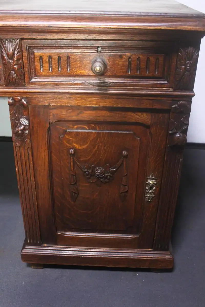 Antik  Schreibtisch Herrenzimmer Jugendstil ca.  1920 Jh. 3