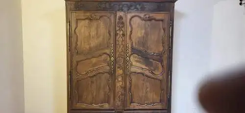 Französischer Hochzeitschrank Kleiderschrank Antik ca  1860 Jh.