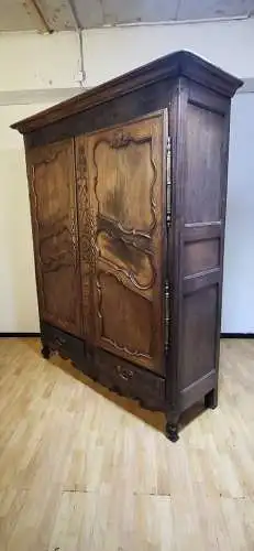 Französischer Hochzeitschrank Kleiderschrank Antik ca  1860 Jh.