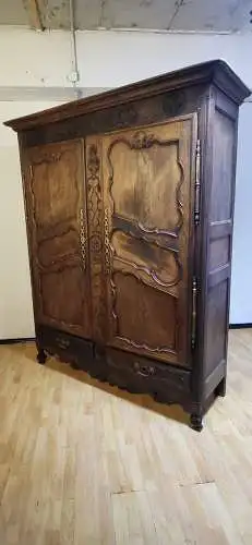 Französischer Hochzeitschrank Kleiderschrank Antik ca  1860 Jh.