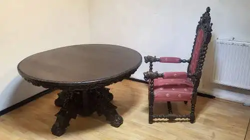 Antik Esszimmer Tisch  Tafel  Gründer ca. 1900Jh