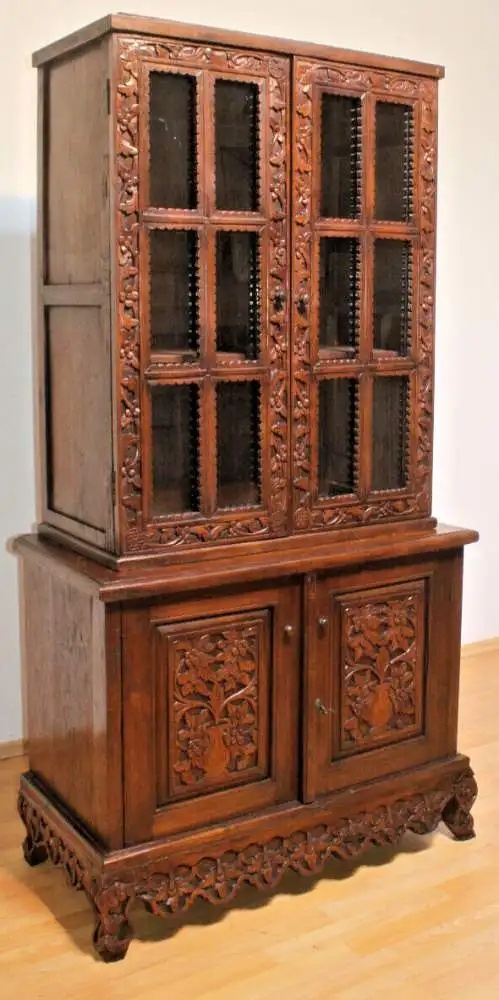 Antiker traumhafter Geschirrschrank, Vertiko - Vitrine Antik ca. 1880 0