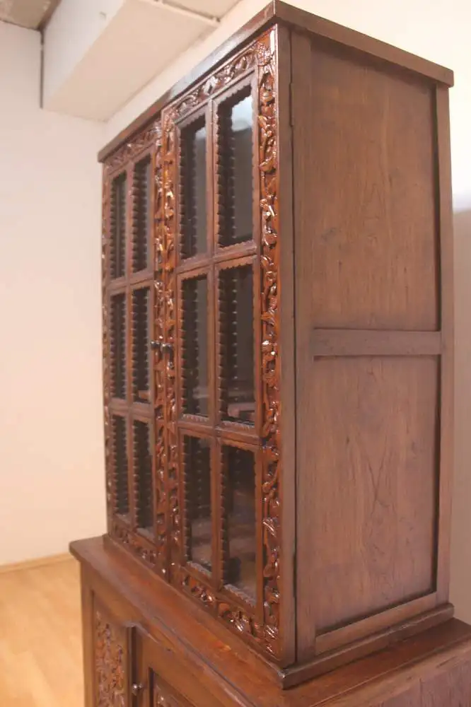Antiker traumhafter Geschirrschrank, Vertiko - Vitrine Antik ca. 1880 11