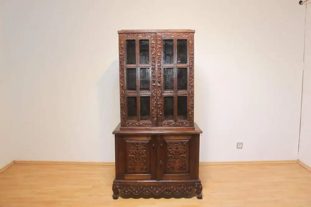 Antiker traumhafter Geschirrschrank, Vertiko - Vitrine Antik ca. 1880 2